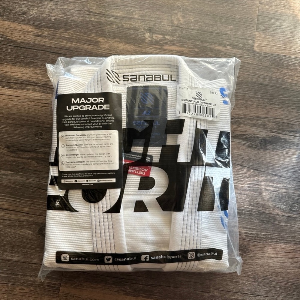 Sanabul White Jiu Jitsu Gi size A2 BRAND NEW